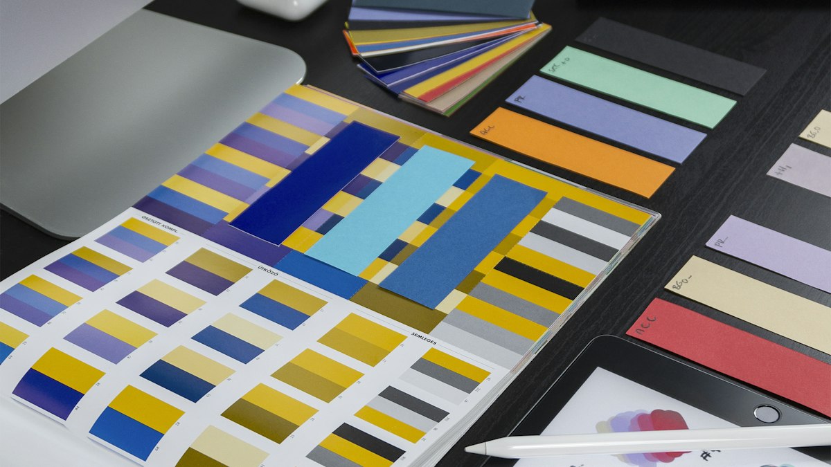 A colour swatch book