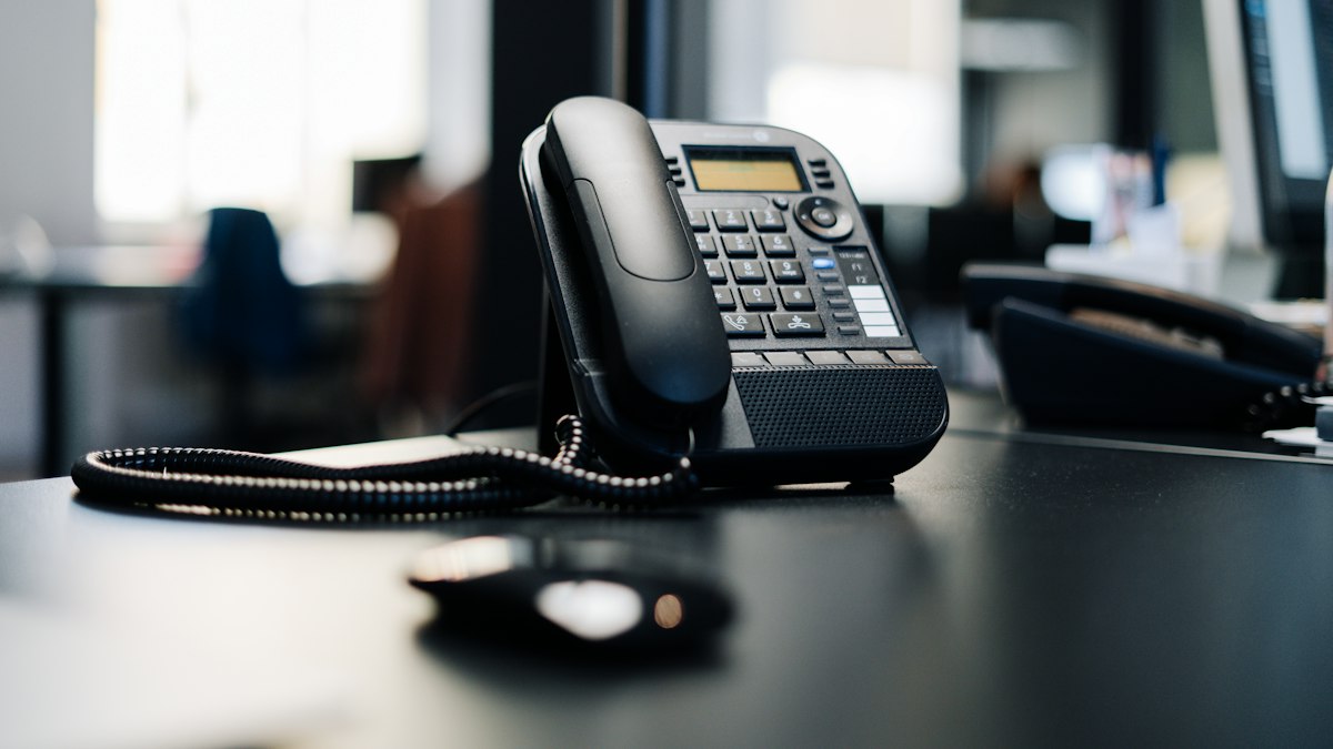 An IP desk phone